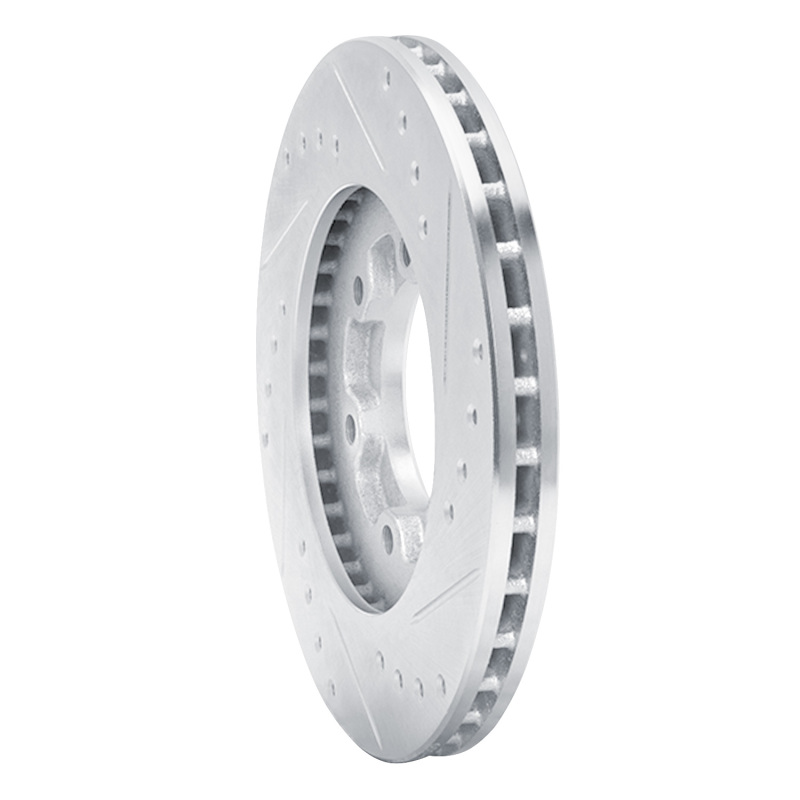 Chevrolet Luv Pickup Brake Rotor (1) - Front Left - R1 Concepts - Drilled & Slotted - Silver - `86-`06